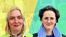 v.li.n.re.: Leo studiert Bildende Künste an der Universität der Künste Berlin und Franziska hat Grafik und Malerei an der Hochschule für Grafik und Buchkunst in Leipzig studiert. Sie nimmt zum ersten mal an der Kunstmesse "art karlsruhe" teil. | Bild: BR/Daniel Peter/Fatemeh Khodadadian 