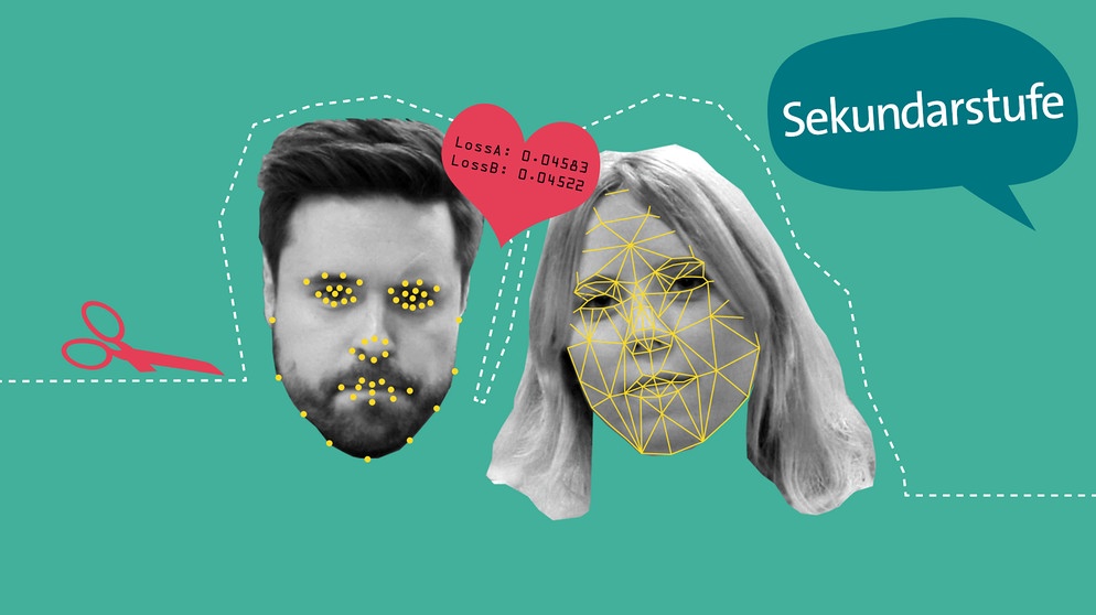 Die Gesichter von Christina Wolf und Sebastian Schaffstein werden ananlysiert | Bild: Montage: BR